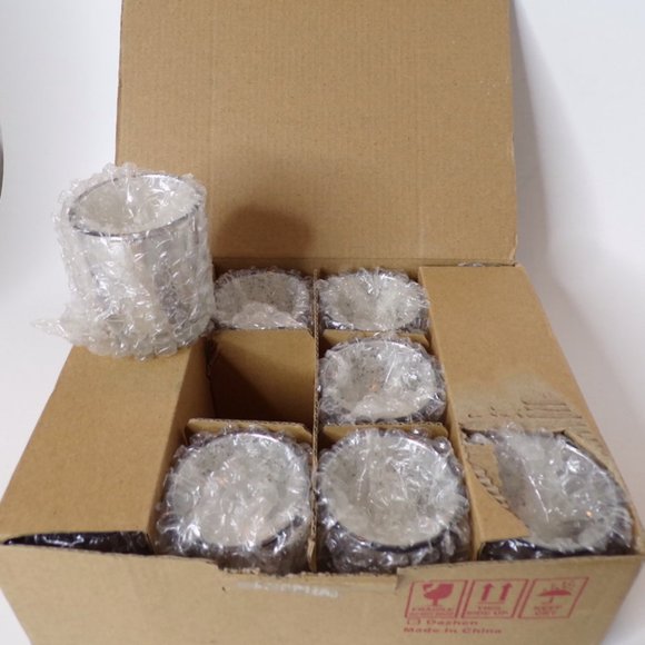 Silver Mercury Glass Candle Holder's Box of 12 - Picture 6 of 7